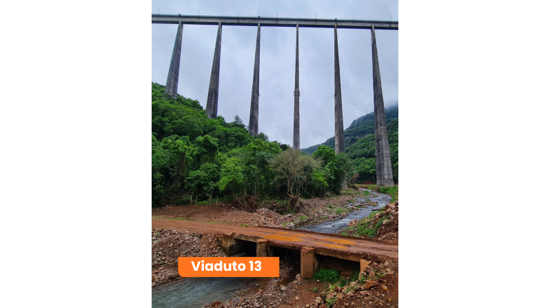 Viaduto 13, Pedra da Tartaruga e Cascata do V13 - Vespasiano Corrêa - RS